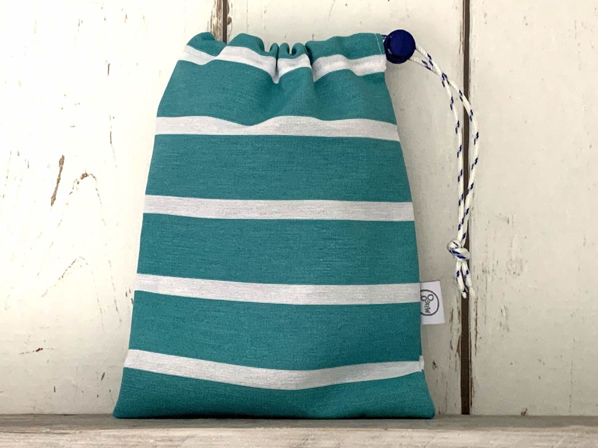 MixG | Knikkerzakje | Turquoise met strepen | Jongen